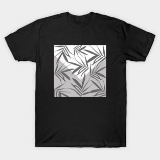 Envelop Leaves decoration. white. black. T-Shirt